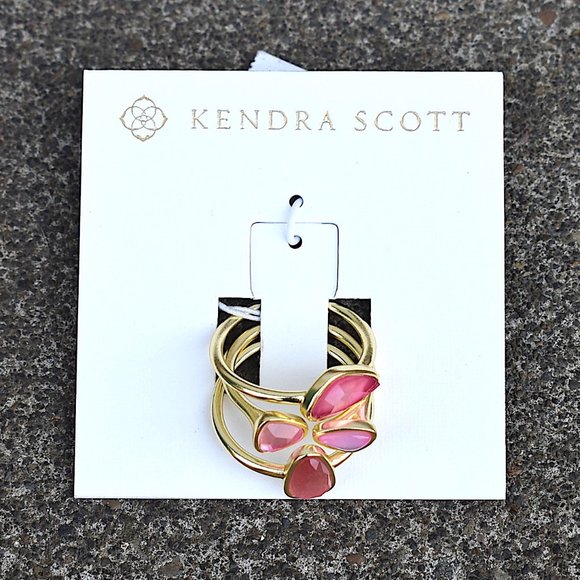Kendra Scott | Ivy Ring Set (Gold Hop Pink) - Picture 2 of 11